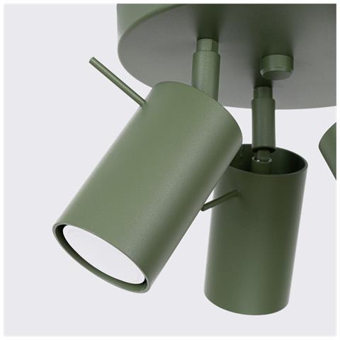 Lampada Da Soffitto Ring 3p Verde Oliva Sl. 1503 - Moderno Lampada Da Soffitto Verde Oliva 18.5x19.5x19.5 Cm - Foto 8