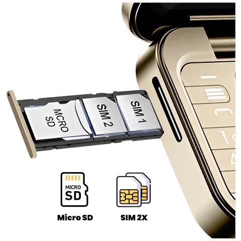 Telefono Servo I16 Oro 16 GB Dual Sim Display 1.77" HD+ Micro USB V2.0 Radio Fm - Foto 5