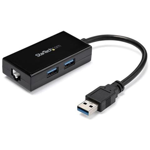 Startech.com Adattatore Usb 3.0 A Ethernet Gigabit Con Hub Usb A 2 Porte Incorporato - Foto 1