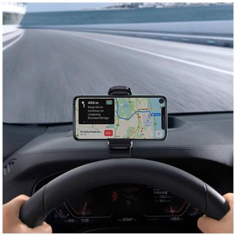 Supporto Telefonico A Clip Per Cruscotto Ad Ampia Apertura, Nero - Foto 5