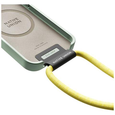 Imbracatura In Nylon Regolabile Per Iphone 13 Pro Max Clic Lock Case, Giallo - Foto 2