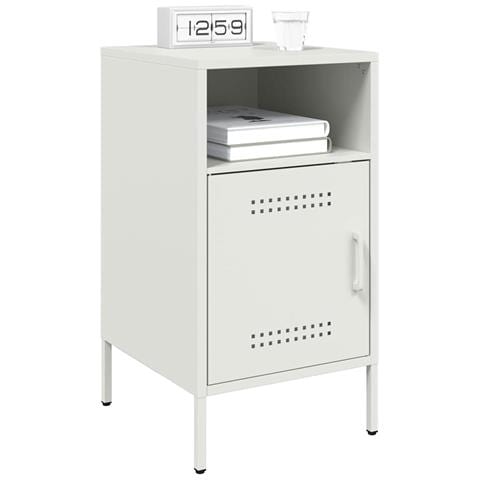 Comodini 2 Pz Bianchi 36x39x68 Cm In Acciaio - Foto 3