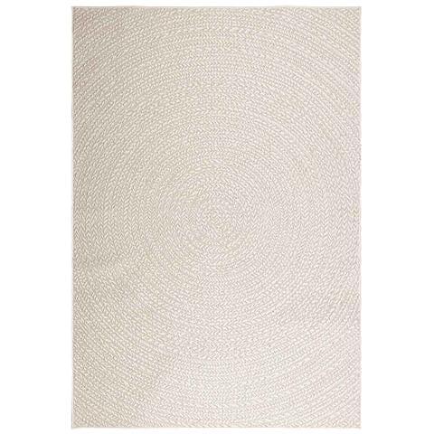 Tappeto Zizur Crema 160x230 Cm Aspetto Iuta Interni Ed Esterni - Foto 3