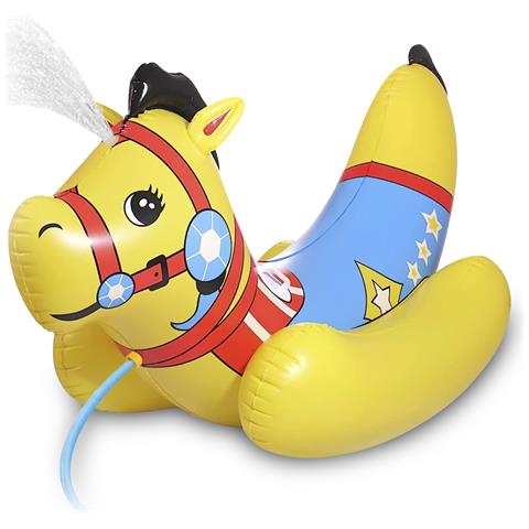 Galleggiante Gigante A Forma Di Cavallo. 180x83 Cm. 180x83x86 Cm. Colore Giallo - Foto 1