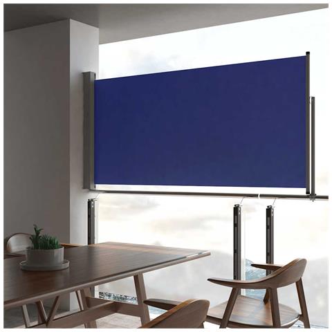 Tenda Laterale Retrattile Per Patio 120x300 Cm Blu - Foto 8