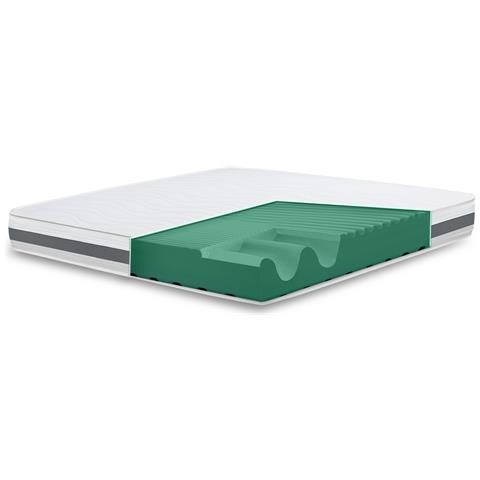 Materasso A Una Piazza E Mezza 115x185 Cm In Memory Antibatterico | Altezza 16 Cm | Rivestimento 3d Air In Fibra Ipoallergenica | Materasso Ortopedico A 7 Zone Differenziate Termosensibili - Foto 1