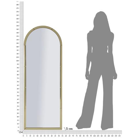 Specchio Con Cornice Mf697 - Oro - Mdf - 150x55x2 Cm - Foto 8