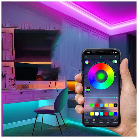 Kit Di Strisce Luminose Led Intelligenti Con Wifi E Controllo Vocale, 40 M 10 M - Foto 6