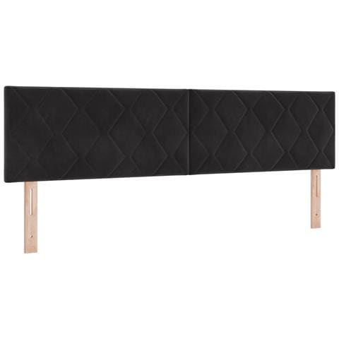 Testiera  Design Blocchi Diamante Nera 180 cm in Velluto - Foto 1