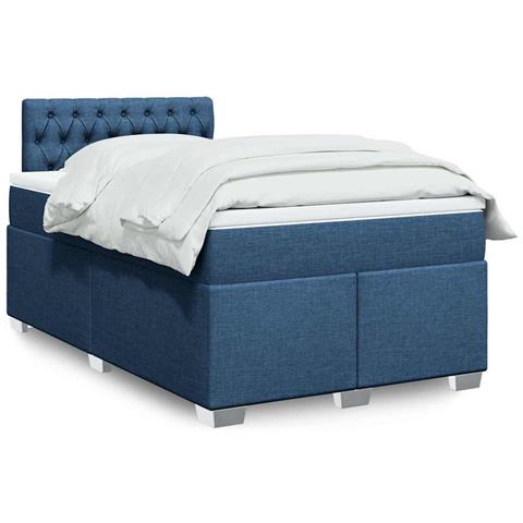 Giroletto a Molle con Materasso Blu 120x190 cm in Tessuto - Foto 2