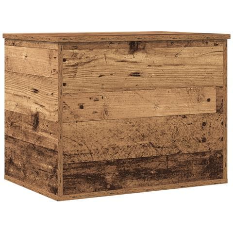 Cassa di stoccaggio  con coperchio in legno vecchio 60x42x46 cm in legno ingegnerizzato - Foto 1