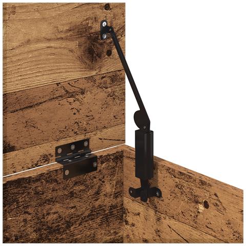 Cassa di stoccaggio  con coperchio in legno vecchio 60x42x46 cm in legno ingegnerizzato - Foto 9