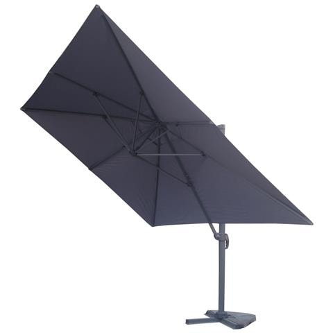 Cesare Set Ombrellone 3x4 M Con Braccio Laterale Rotante Grigio + Copertura - Foto 6