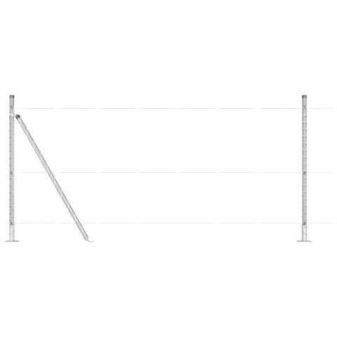 Posts per recinzione con basi 52 pezzi Ø32mm 90cm Acciaio zincato - Foto 1