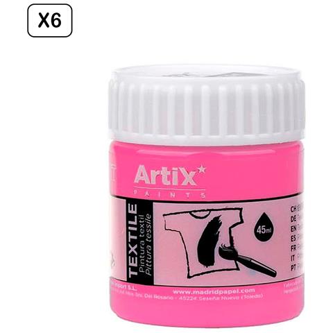 Pack 6 Uds. Pittura Tessile Rosa 45 Ml - Foto 1
