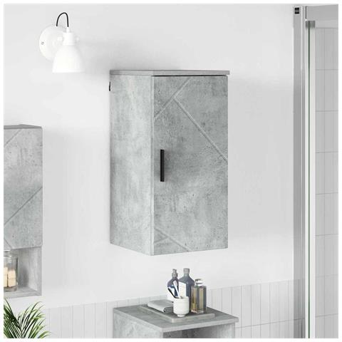 Mobile da Bagno con porta Grigio cemento 30 x 31.5 x 61 cm - Foto 2