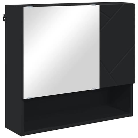 Mobiletto per specchio Nero 59 x 17 x 55 cm Legno multistrato - Foto 1