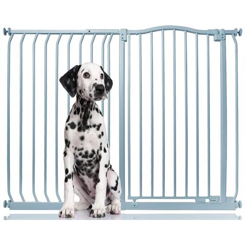 Bettacare Cancelletto Per Cani Extra Alto Con Parte Superiore Incurvata, 125cm - 134cm, Grigio Opaco, Extra Alto 100cm In Altezza - Foto 1