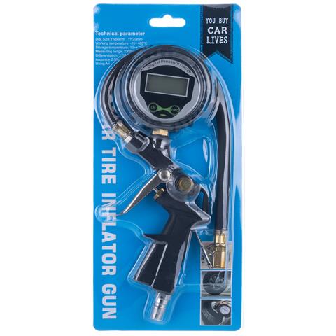 Pistola Pneumatica Professionale Con Manometro Lcd - Pressione 0-255 Psi | Alluminio, Acciaio Inox, Ottone | Per Officine E Gommisti - Foto 2