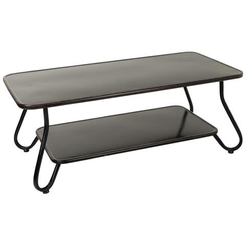 Tavolino In Metallo Nero 120x60x46,5h - Foto 1