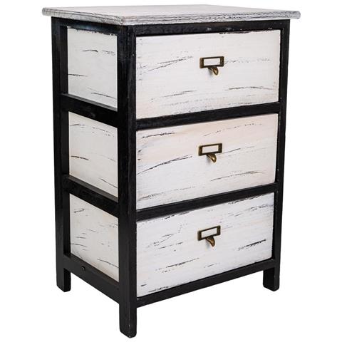 Cassettiera In Legno Nero 40x29x58h - Foto 1