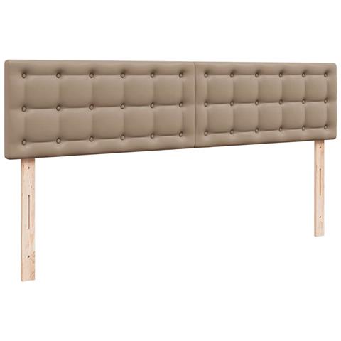 Struttura Letto Pouf con Materasso 160x200 cm Similpelle - Foto 9