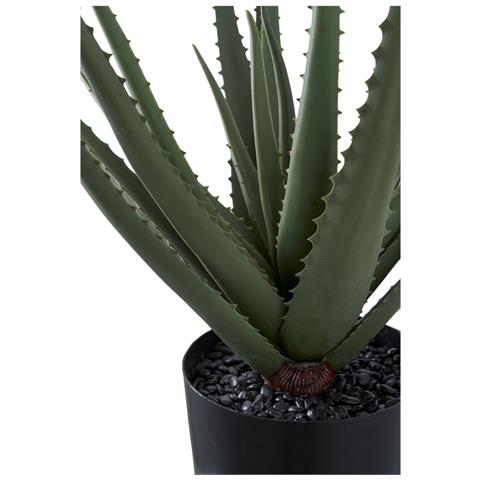 Pianta Artificiale Aloe Vera In Vaso Nero H51 Cm - Foto 2