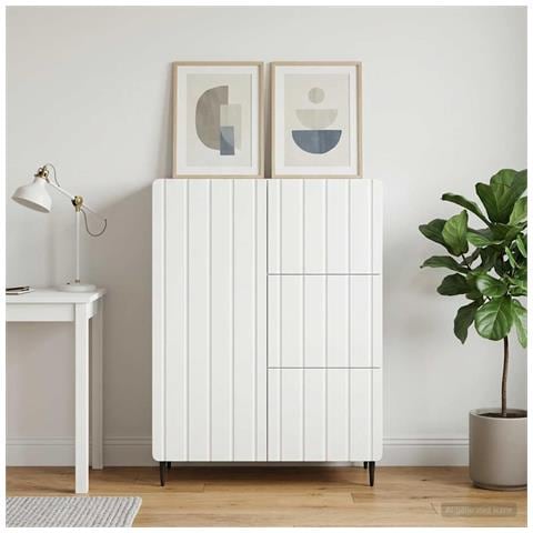 Credenza Bianco 66 x 34,5 x 91,5 cm Legno ingegnerizzato - Foto 2