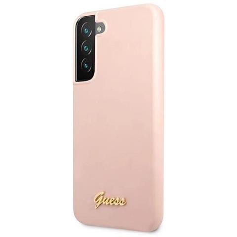 Indovina Guhcs22mlslmgpp S22+ S906 Custodia Rosa /rosa In Silicone Con Logo Metallico Script. - Foto 1