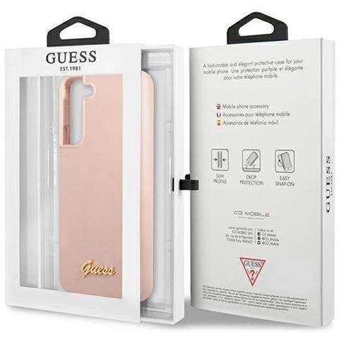 Indovina Guhcs22mlslmgpp S22+ S906 Custodia Rosa /rosa In Silicone Con Logo Metallico Script. - Foto 2