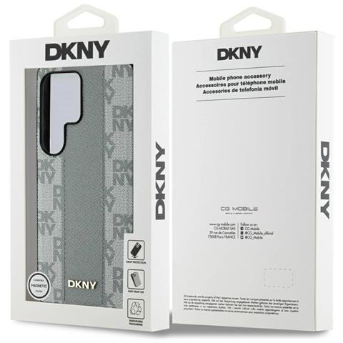 Custodia Per Telefono Dkny In Pelle Grigia Con Motivo A Quadri Per Galaxy S25 Ultra - Foto 1