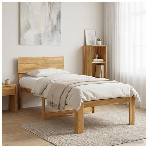 Letto Singolo con Testiera ROSTOCK Bianco 90 x 190 cm - Foto 2