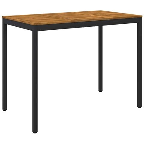 Tavolo Bar da Giardino Naturale e Nero 141 x 80,5 x 105 cm - Foto 1