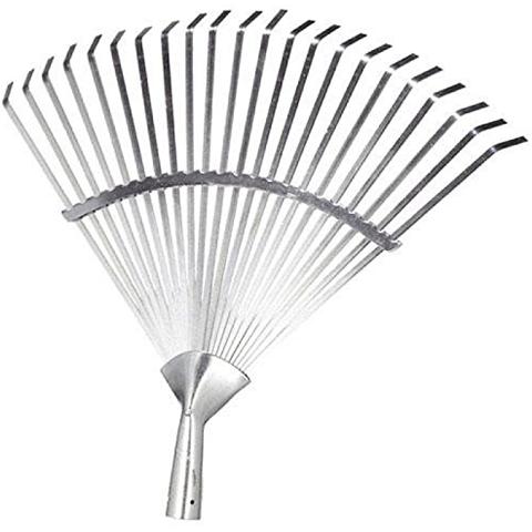 Scopa da Giardino Fissa 22 Denti Piatti Senza Manico Papillon - Foto 2