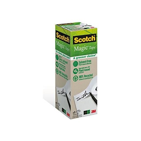 Nastro invisibile Scotch Magic 900 - 19 mm Larghezza x 33 m Lunghezza - 9 / Pacco - Chiaro - Foto 1
