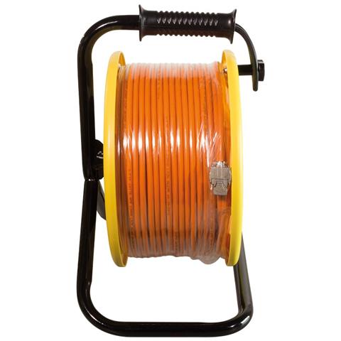 Cavo di Rete RJ45 S / FTP LSZH Cat6A con Avvolgicavo 60m Colore Arancione - Foto 6