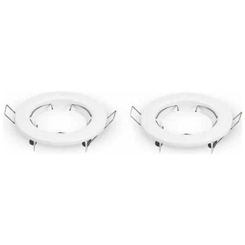 Porta Faretti Led Incasso Fisso Rotondo Bianco Vt-778 3584 Confezione 2 Pz. - Foto 3
