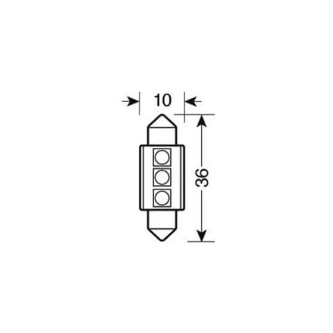 da Siluro Hyper-led 10x36mm. 3smdx3chips (9c - Foto 2