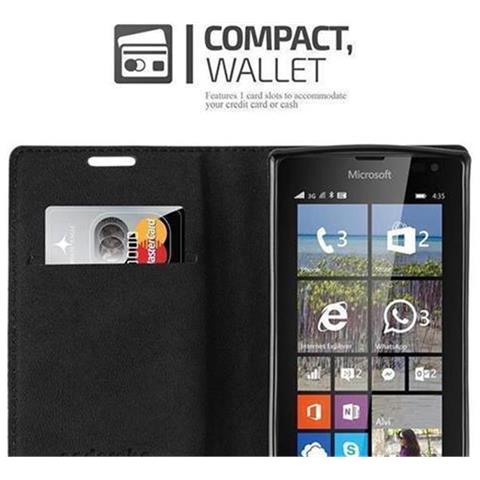 Custodia Compatibile Con Nokia Lumia 435 In Rosso Mela - Coperchio Protettiva Con Chiusura Magnetica, Funzione Stand E Tasca Per Le Carte - Foto 9