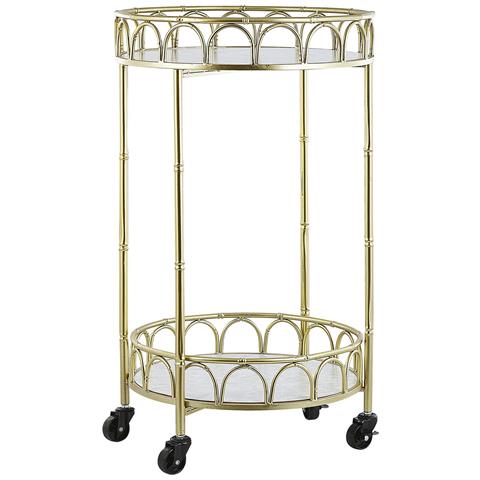 Carrello Da Cucina Oro Ed Effetto Marmo Shafter - Foto 14