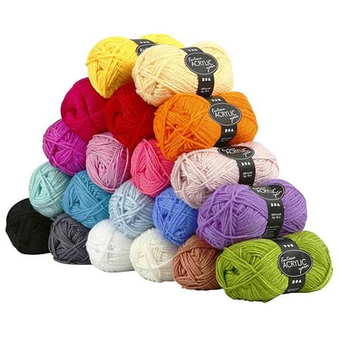 20 Gomitoli Di Filato Acrilico - Fantasia - 80 M - Foto 1