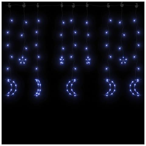 Luci Fatate Stella e Luna con Telecomando 345 LED Blu - Foto 5