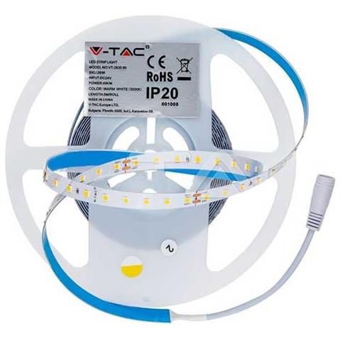 V-tac Vt-2835 Striscia Led 24v Smd2835 5m 4w / m Monocolore 90led / m Bianco Freddo 6400k 200lm / w Cri> 90 Ip20 - Sku 2698 - Foto 1