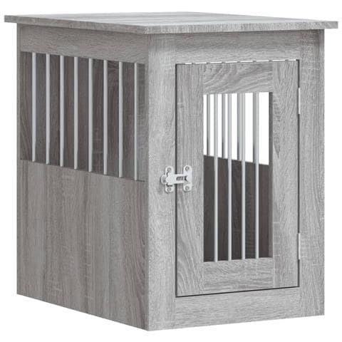 Gabbia Cani Da Arredamento Grigio Sonoma 45x62x59cm Multistrato - Foto 1