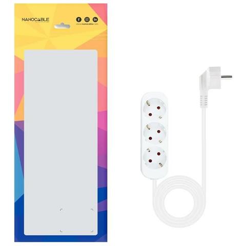 Ciabatta Multipresa Nanocable 10.38.0003-ns 3680 W 250 V 1,4 M - Foto 2