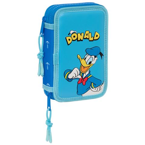 Astuccio Doppio Donald Azzurro 12.5 X 19.5 X 4 Cm (28 Pezzi) - Foto 1