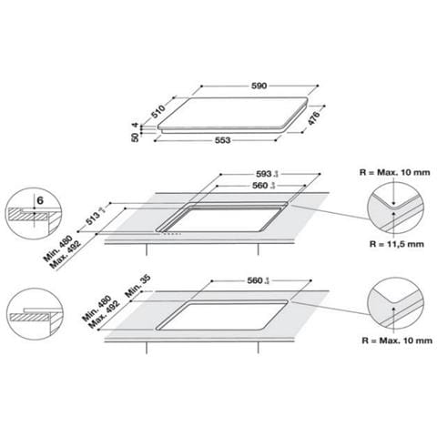 Piano Cottura Ad Induzione Hb 2760b Ne 60 Cm 7200 W - Foto 4