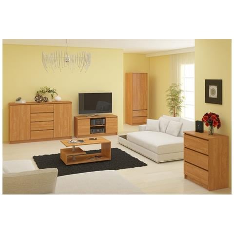 Cassettiera K160, 6 cassetti, 160x40x77 cm, Colore Ontano - Foto 8