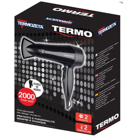 Asciugacapelli Termo Air Potenza 2000 Watt Colore Nero - Foto 3