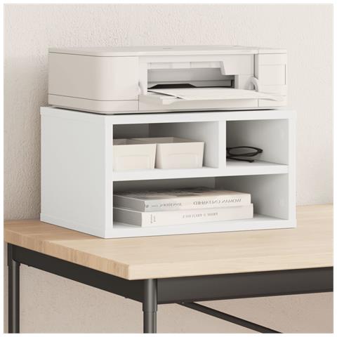 Supporto Per Stampante Bianco 40x32x22,5 Cm Legno Multistrato - Foto 8